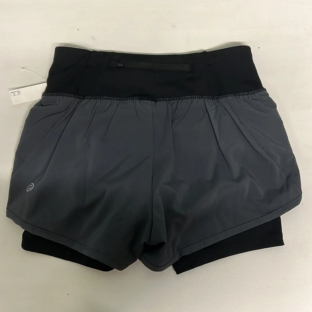 CORE 10 Women's Standard-Fit Knit Waistband 2-in-1 Woven Running Short